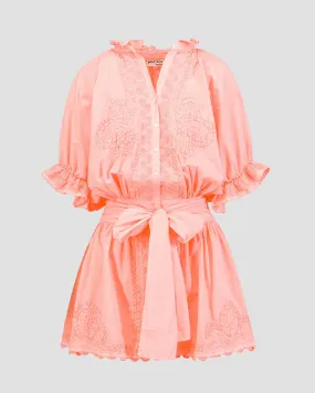 Abito Juliet Dunn Neon Poplin Blouson Dress JD6010-washedcoral
