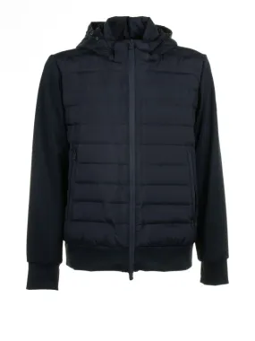 Blue quilted jacket with zip