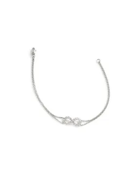 Bracciale Infinito in oro bianco 18k con diamanti 0.50 ct totali SG63966