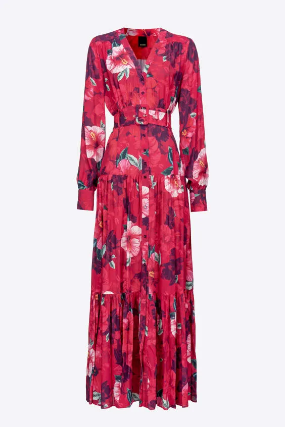 Chemisier Dress with Pinko / Fuchsia Print