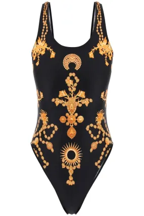 Costume da bagno con un pezzo di marina Serre gioielli ornamenti