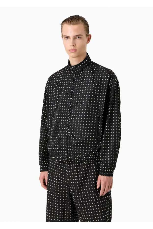   Emporio Armani     Emporio Armani Blouson Con Zip In Nylon Stampa All Over    