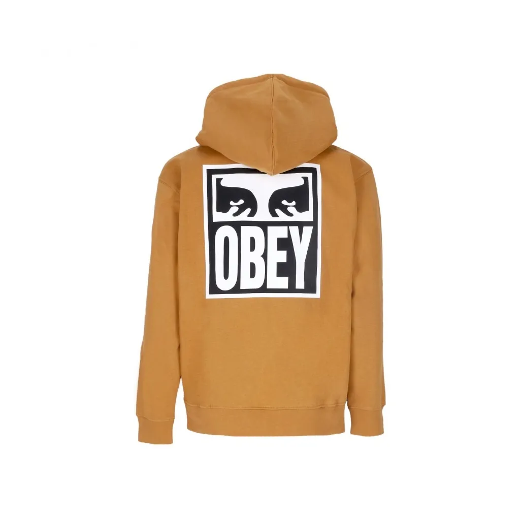 felpa cappuccio uomo eyes icon hood premium fleece BROWN SUGAR