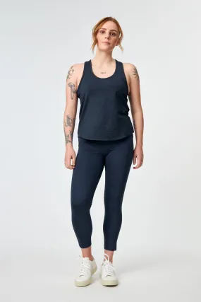 Girlfriend Collective - Vita alta blu navy - Leggings con tasche    