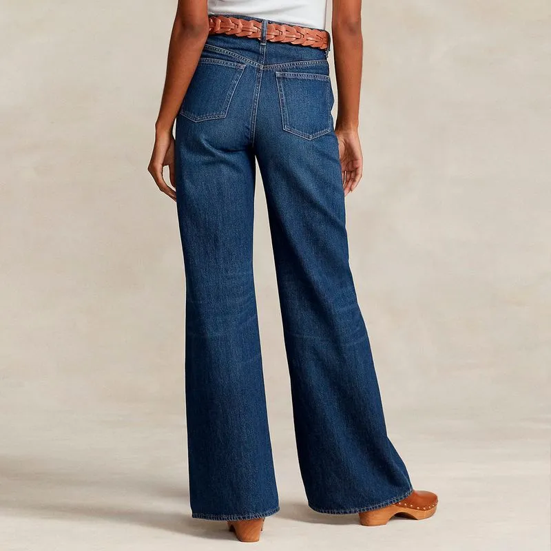 Jeans a zampa a vita alta 