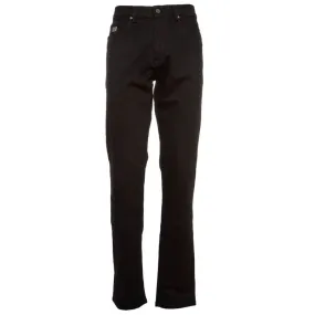 Jeans nero con patch logo sul taschino 