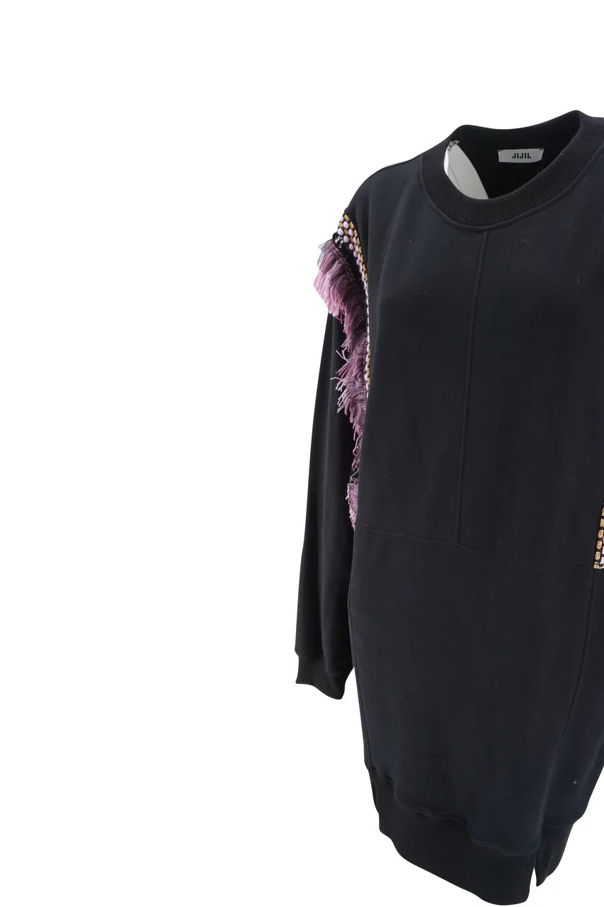 Jijil Sweatshirt Dress / Black