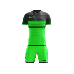 KIT ELIOS    MAGLIA E PANTALONCINO CALCIO COLORE.VERDE FLUO NERO
