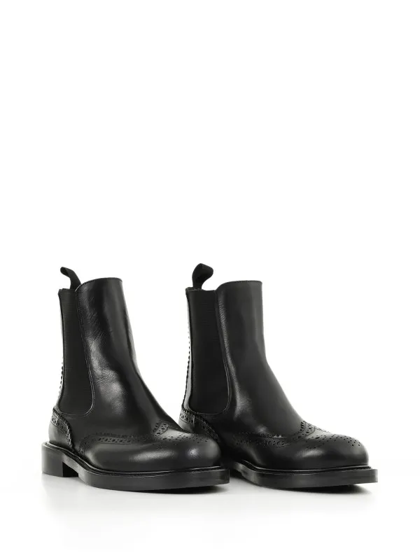 Leather ankle boot