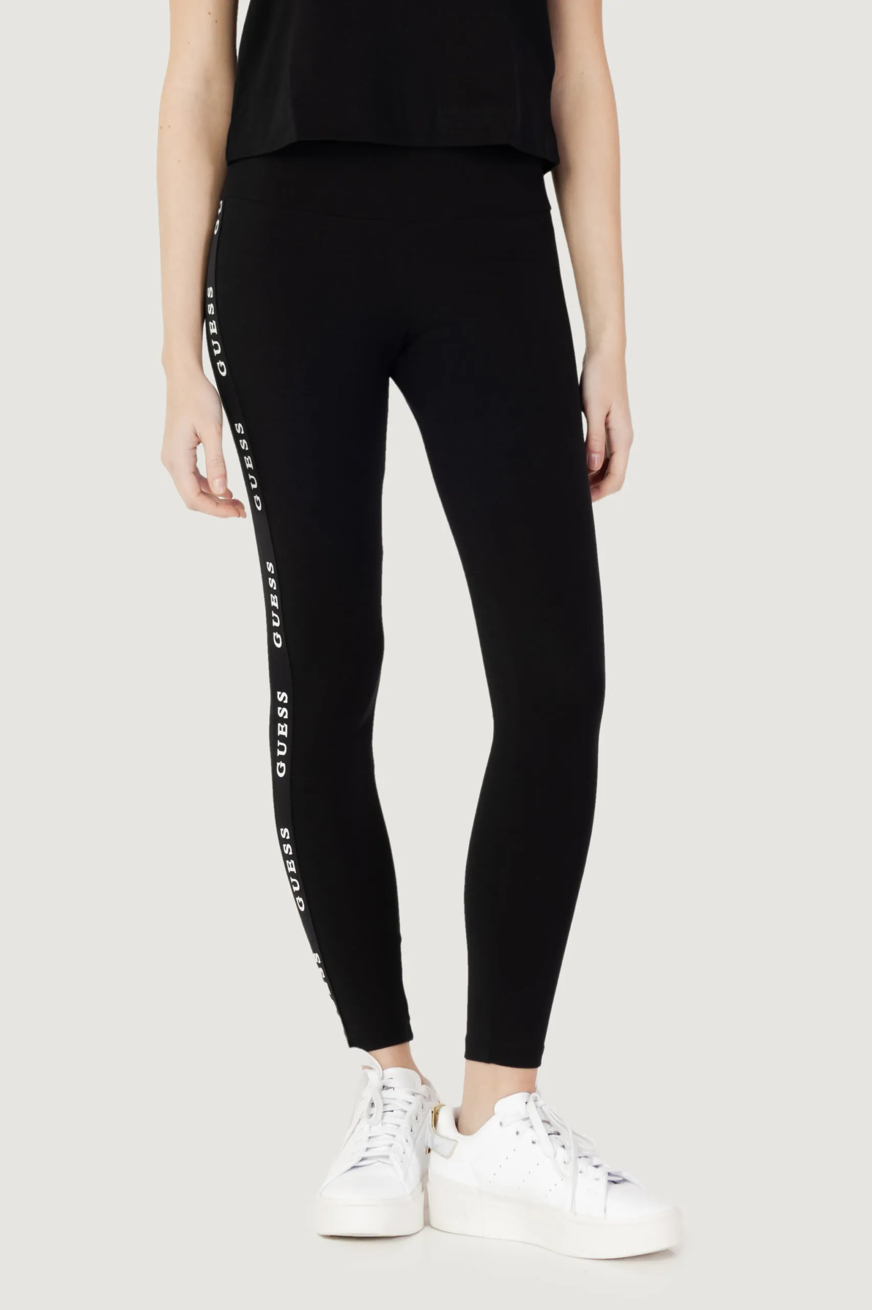 Leggings Guess Active ALINE LEGGINGS 4/4 ECO J. STR Nero