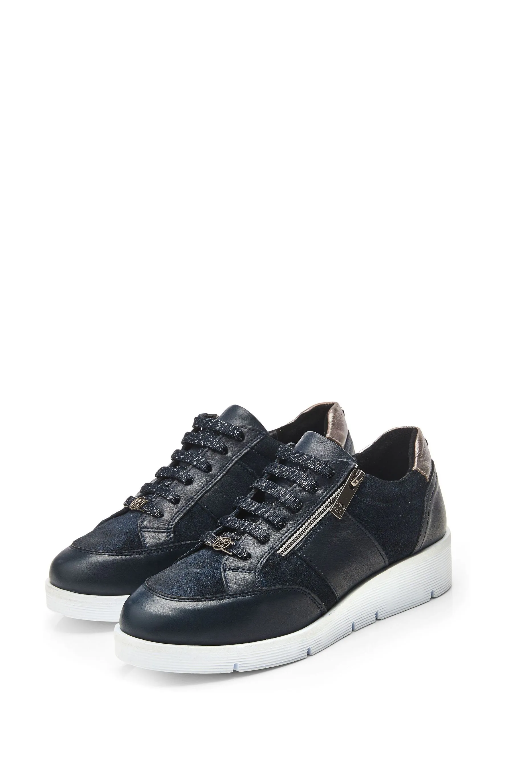 Moda In Pelle Ambienne Wedge Side Zip Trainers    