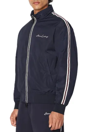 ----------Nylon blouson with contrasting band---------