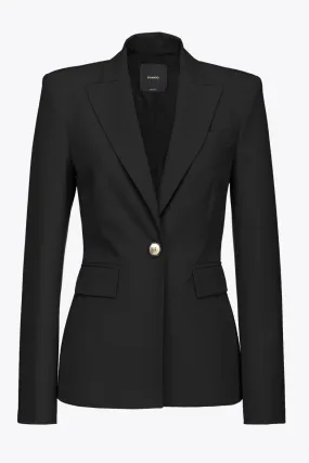Pinko Single-Breasted Jacket / Black