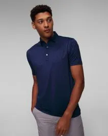 Polo blu scuro da uomo FootJoy Eu Painted Floral