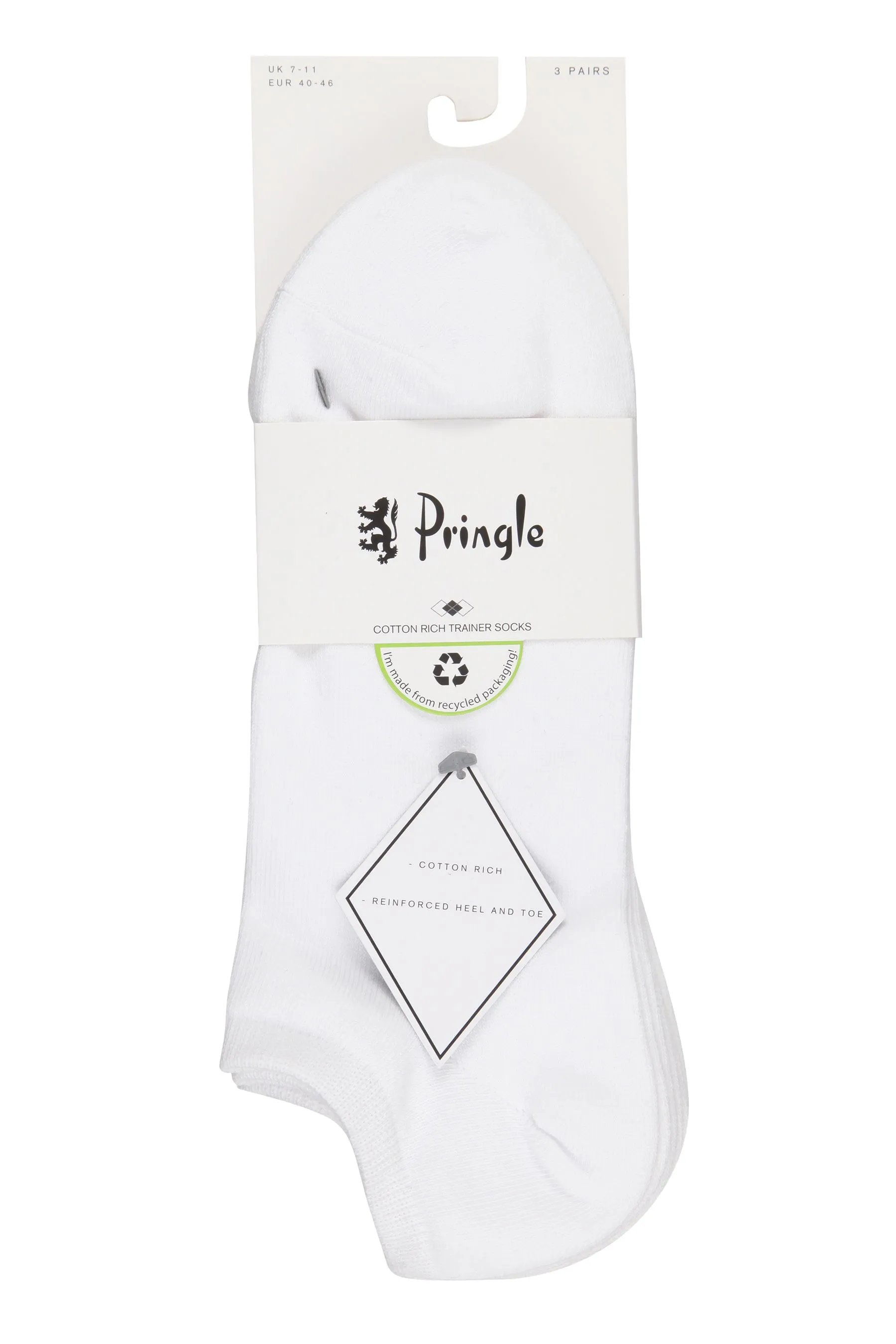 Pringle Low Cut Trainers Liners Socks 3 Pack    