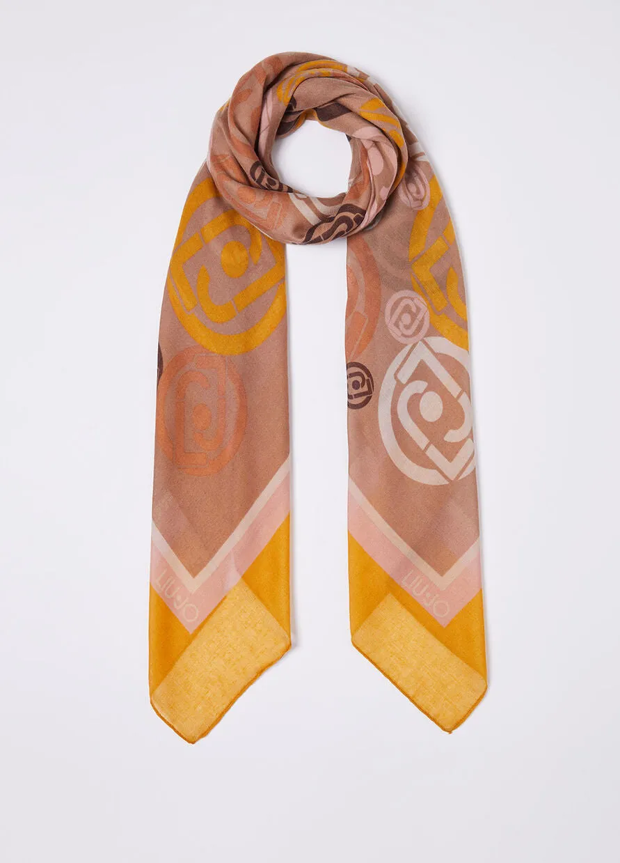 Scarf with Logo / Yellow
