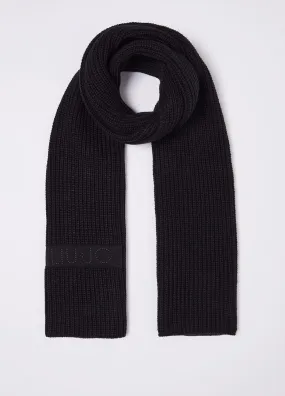 Scarf with Patch / Black
