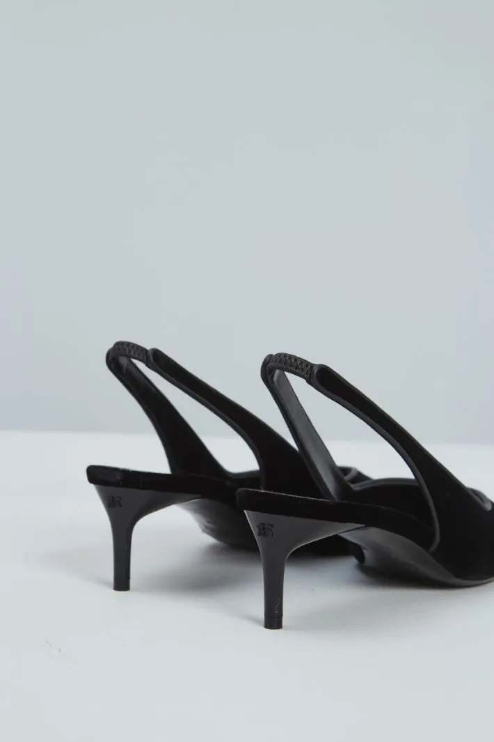 Slingback in velluto