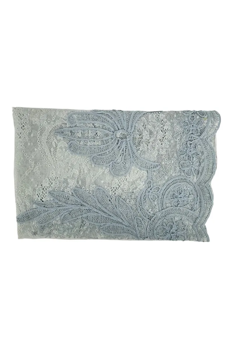 stola donna in pizzo sfumato azzurro