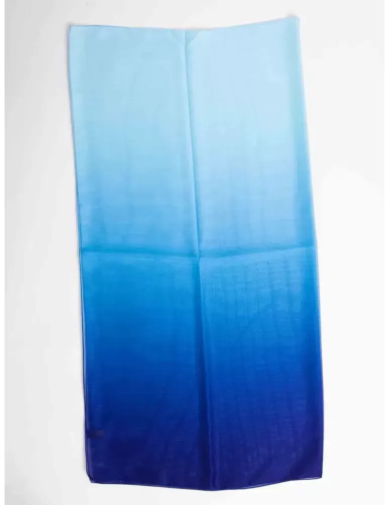 Stola sciarpa sfumata bicolore celeste e azzurro