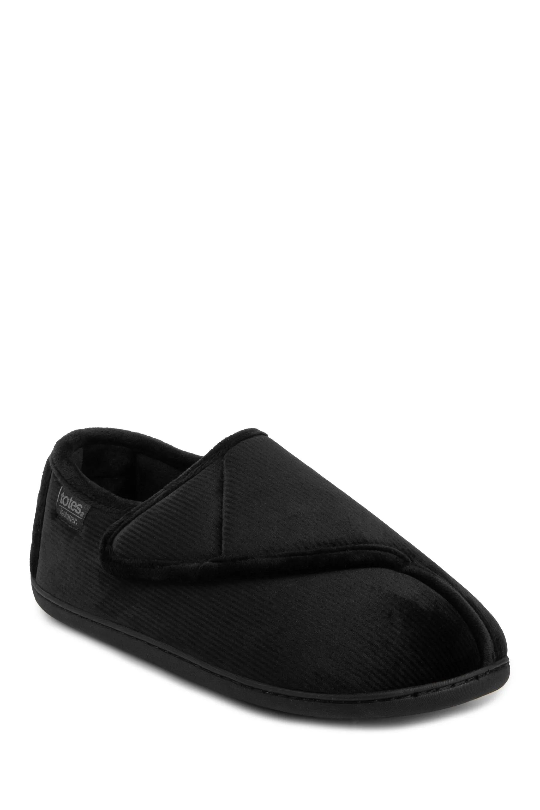 Totes - Isotoner Uomo - Pantofole in velour con apertura Velcro