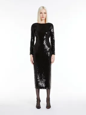 Tulle dress with sequins / Black